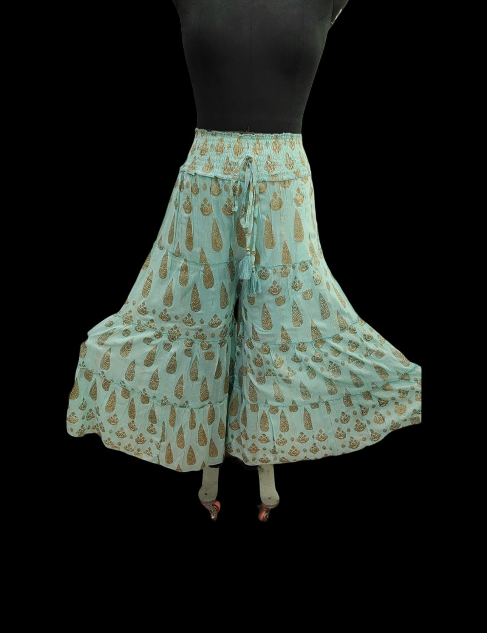 LI-02 : Stretchable Waist Paisley Print Palazzo