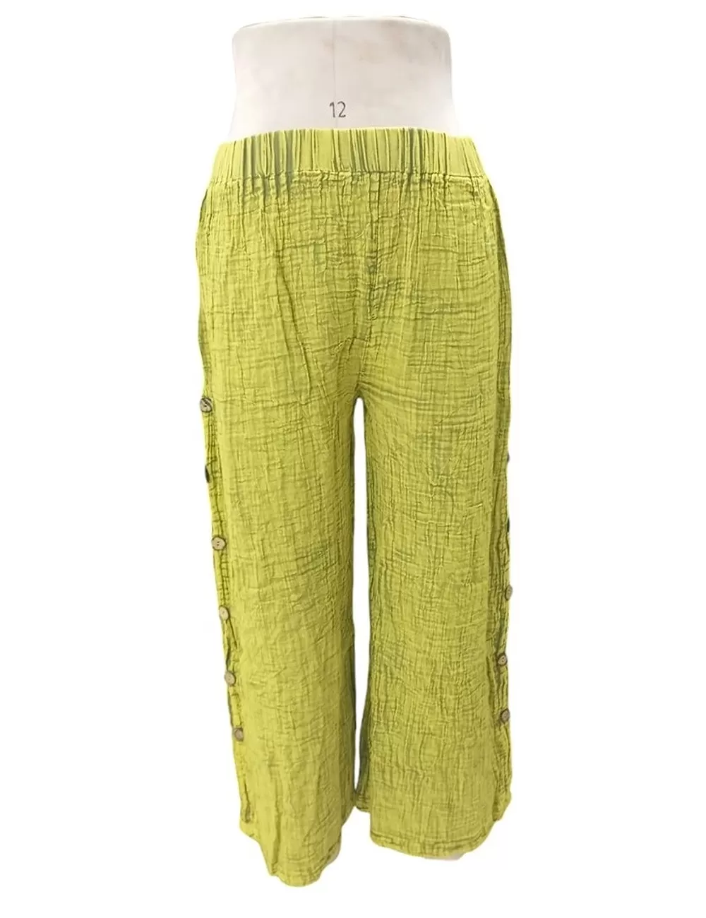 PE-19 : Casual Pants with Button Border