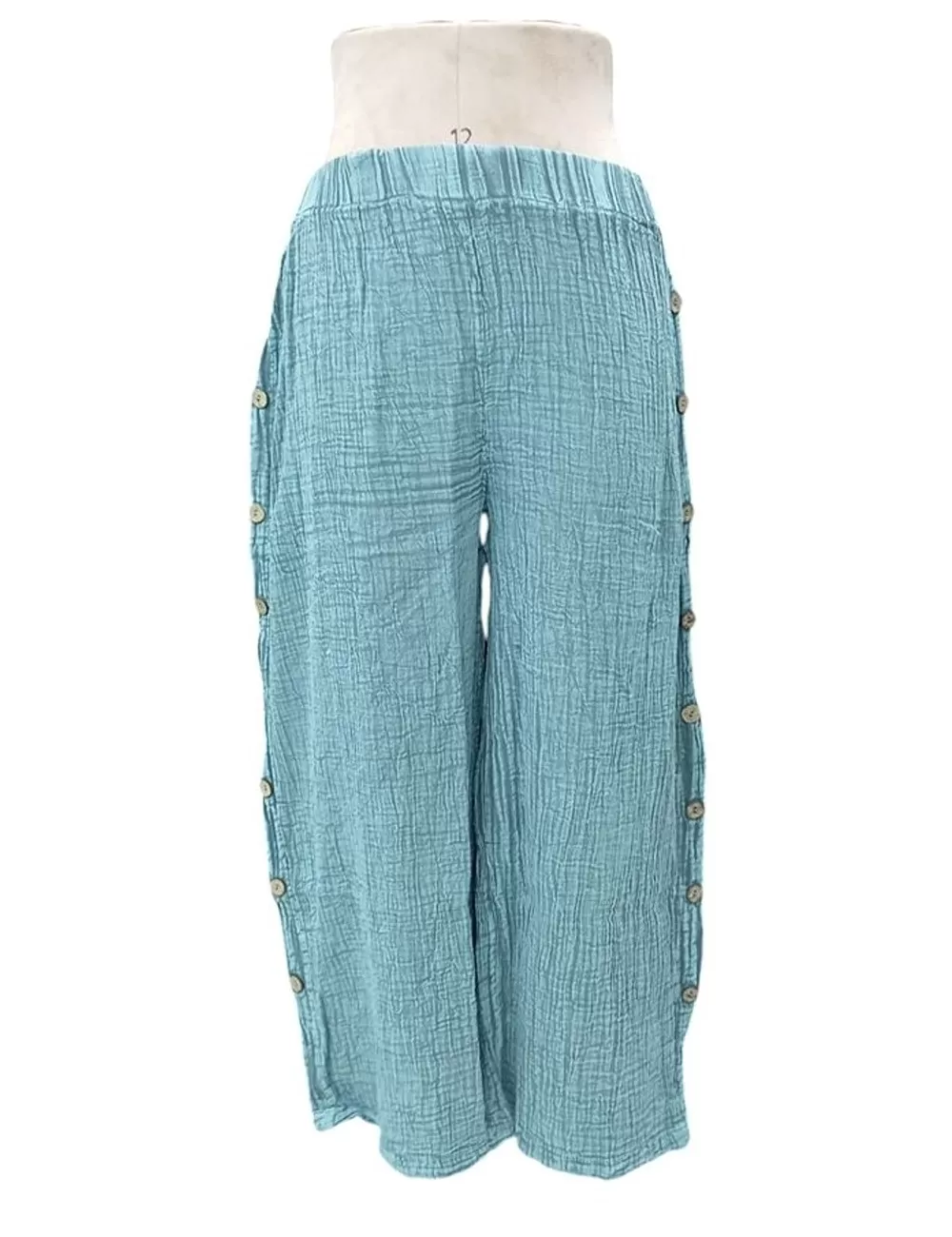 PE-19 : Casual Pants with Button Border