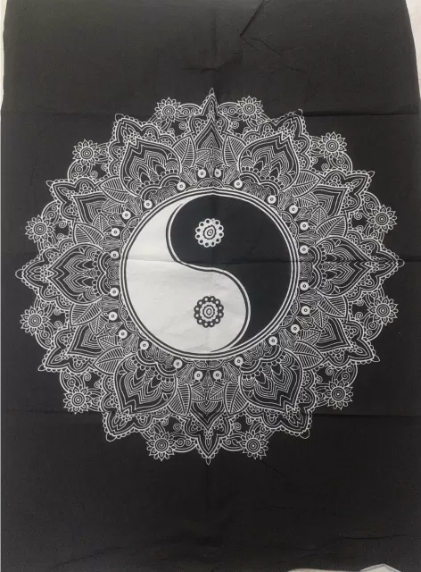 Black & White Ying Yang Mandala - Wall Hanging