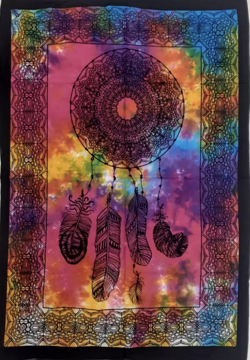 Tie Dye Dreamcatcher Wall Hanging