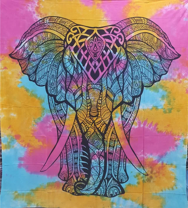 Tie Dye Elephant Wall Hanging