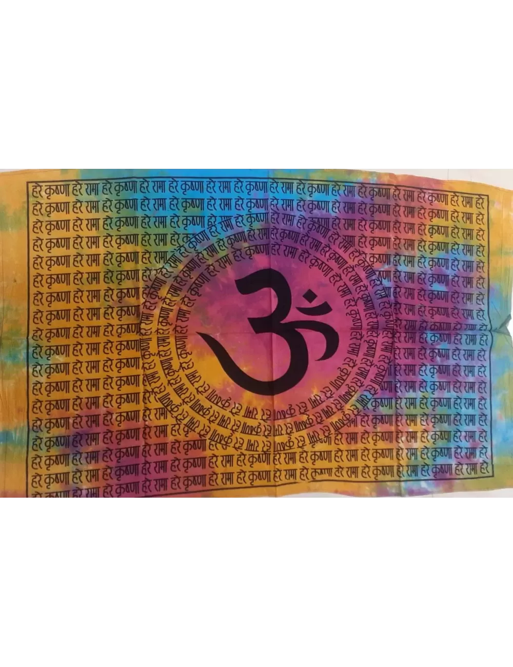 Tie Dye Om Print Wall Hanging