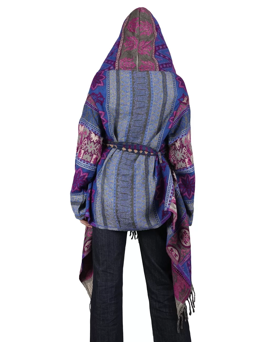 SG-203 : Retro Shawl Hooded Poncho