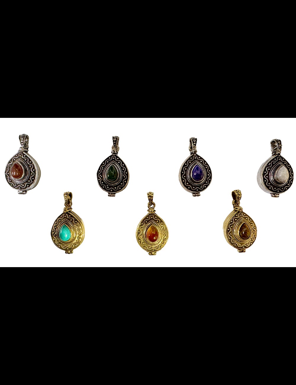 KPG-02 : Poison Pendant : Assorted Stones