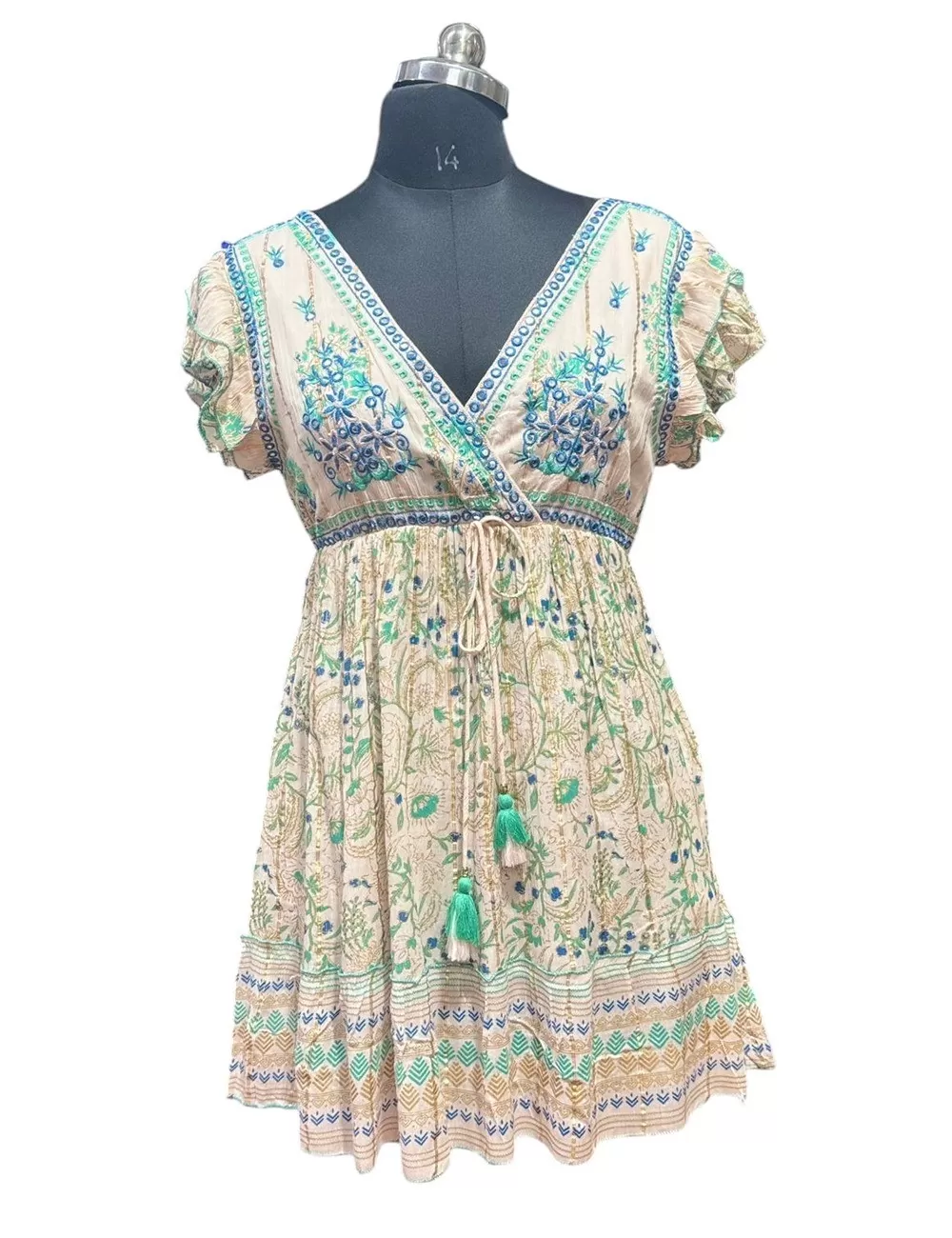 GE-05 : Frill Sleeve Boho Dress