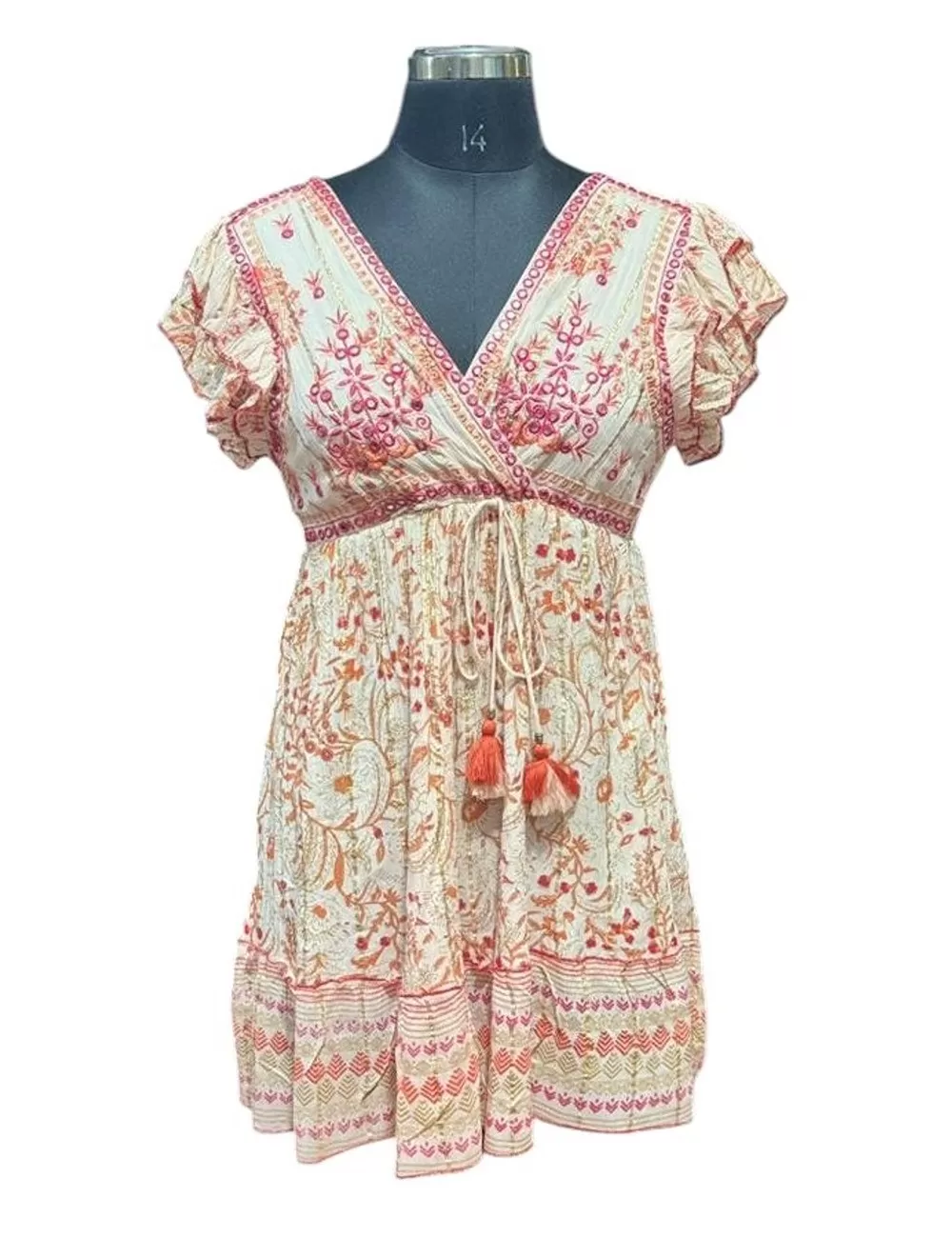 GE-05 : Frill Sleeve Boho Dress