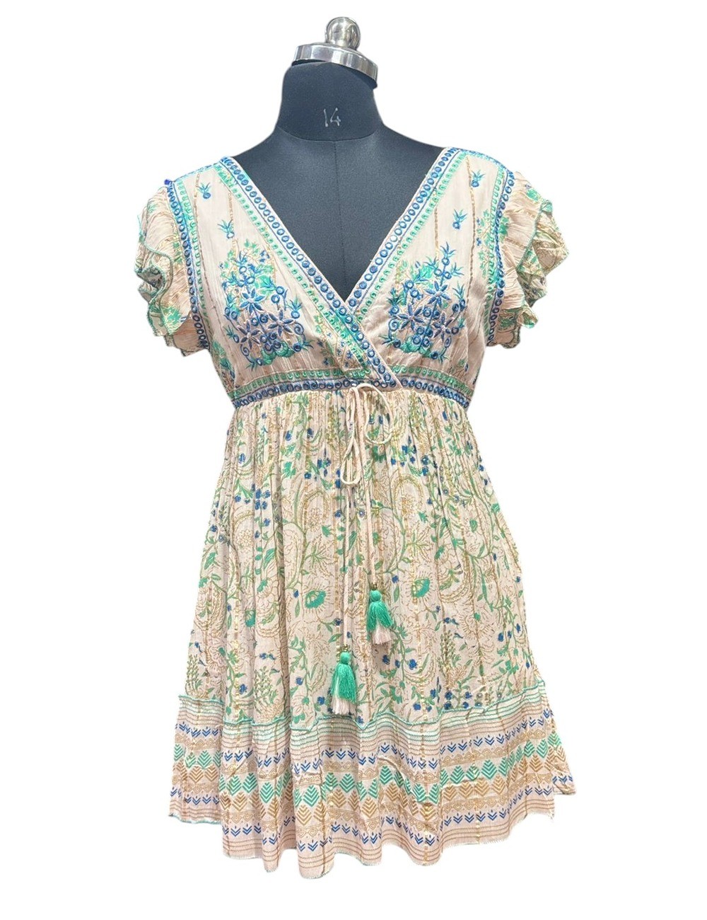 GE-05 : Frill Sleeve Boho Dress