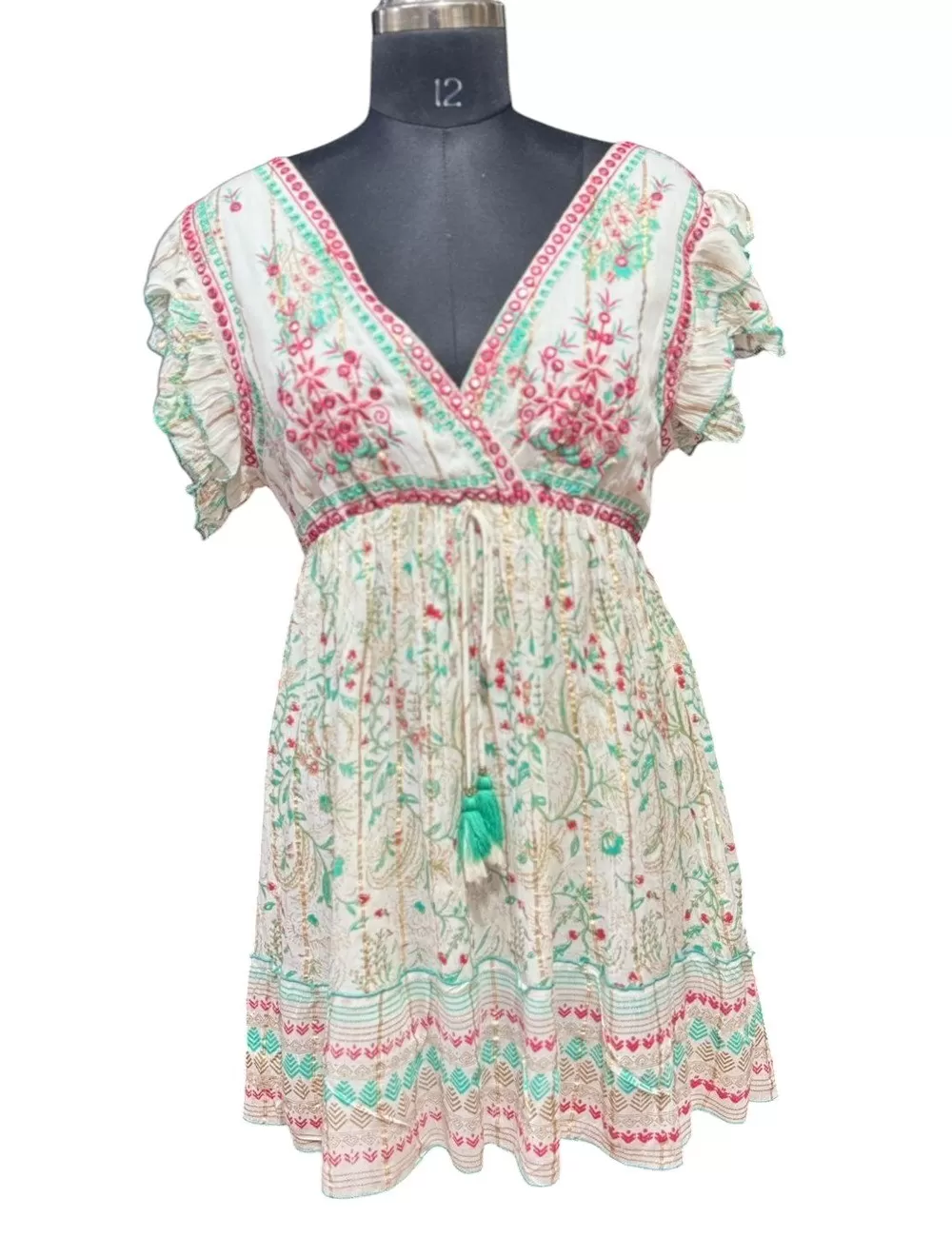 GE-05 : Frill Sleeve Boho Dress