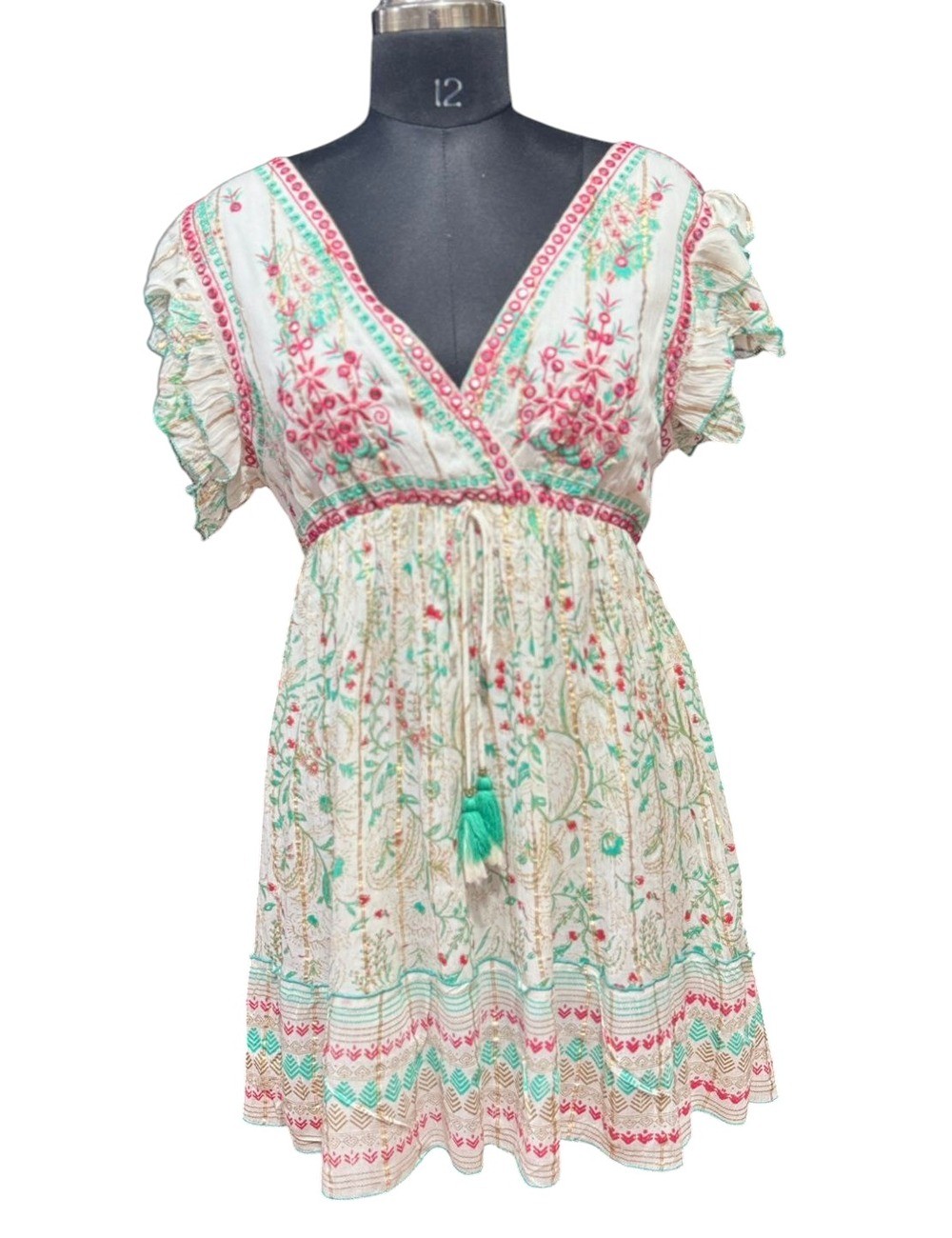 GE-05 : Frill Sleeve Boho Dress