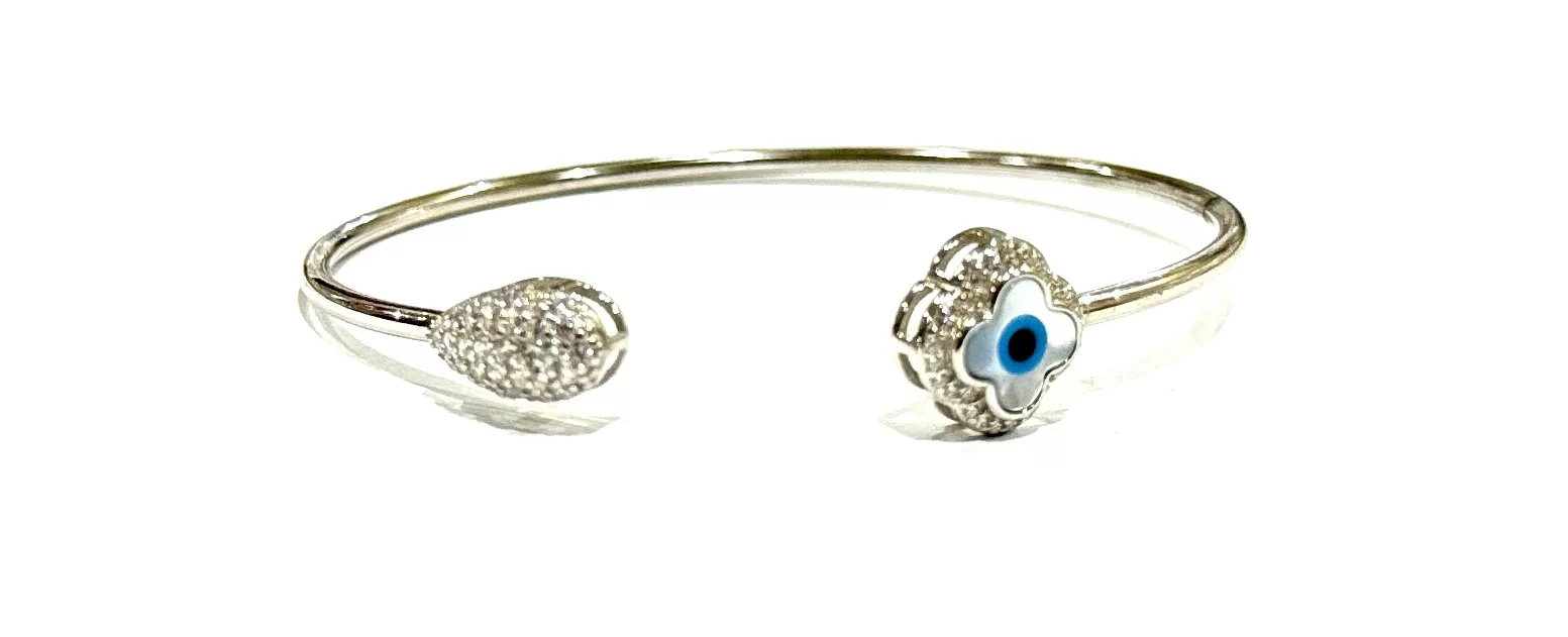 Evil Eye in Flower Bracelet