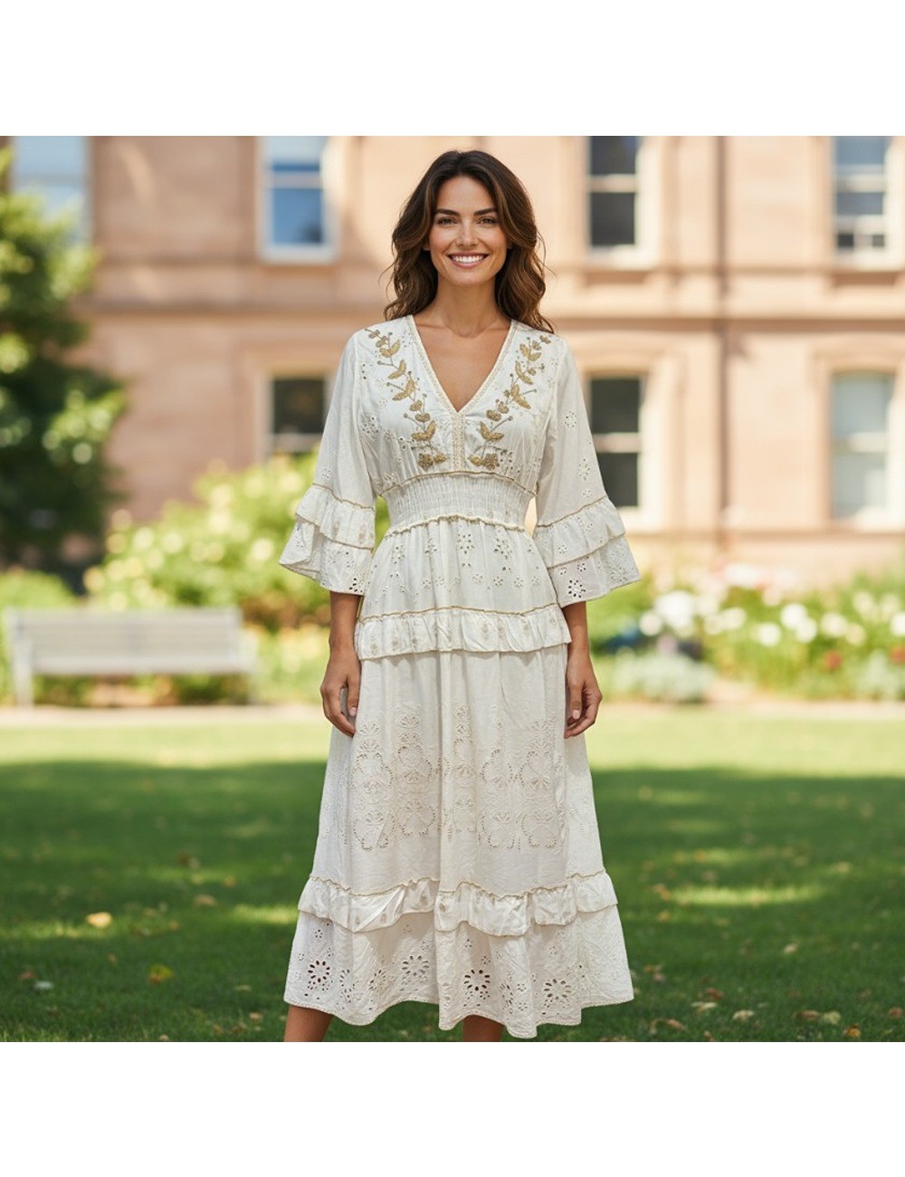 GE-09 : Embroidered Maxi Dress