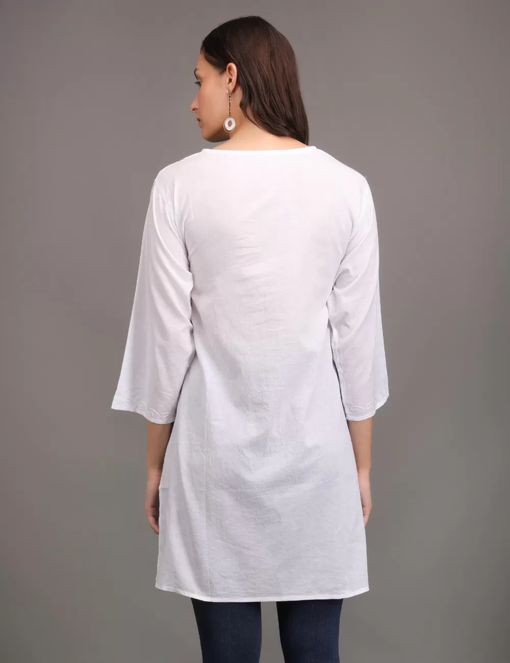 M-02 : Embroidered White Tunic