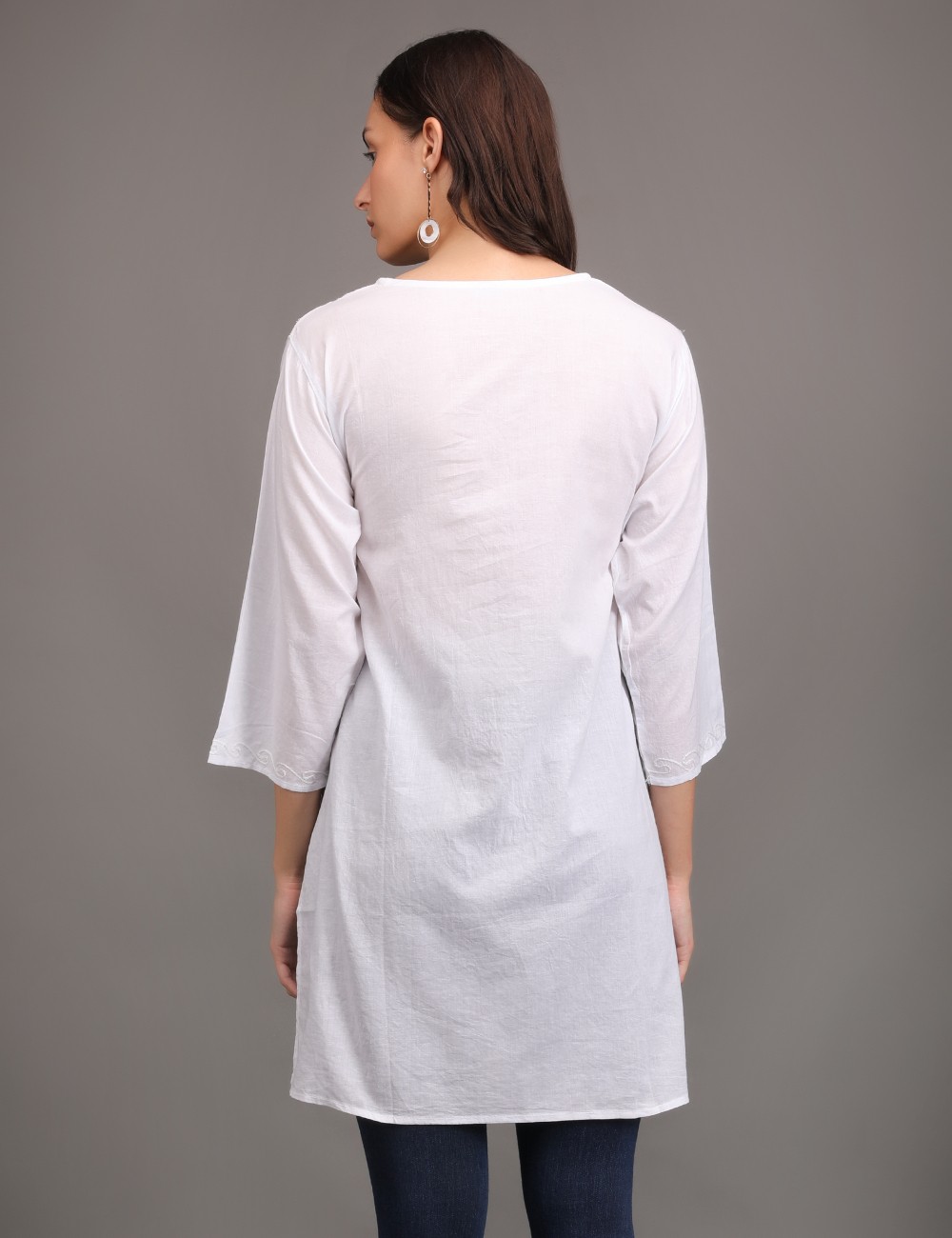 M-02 : Embroidered White Tunic