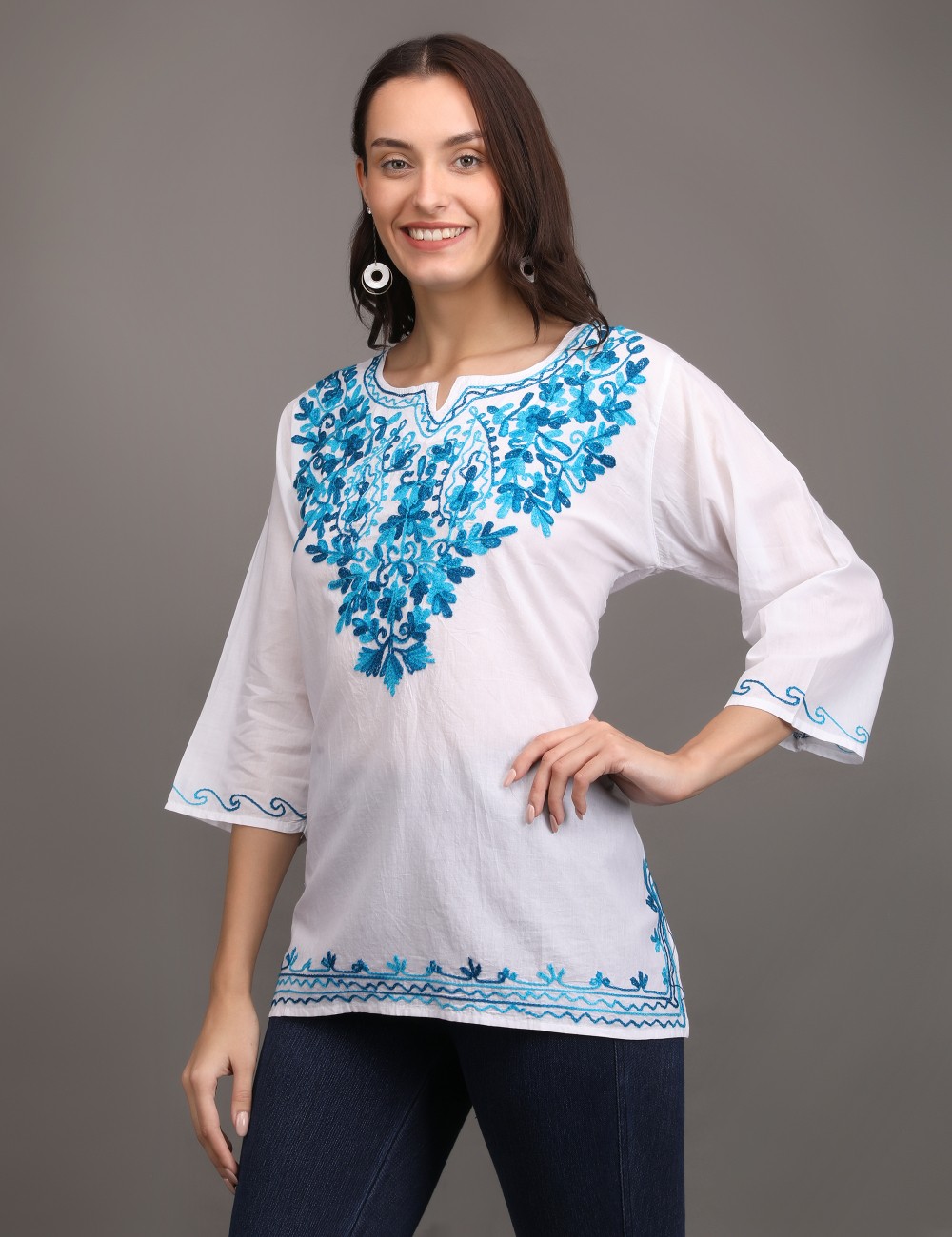 M-07 : Embroidered Top