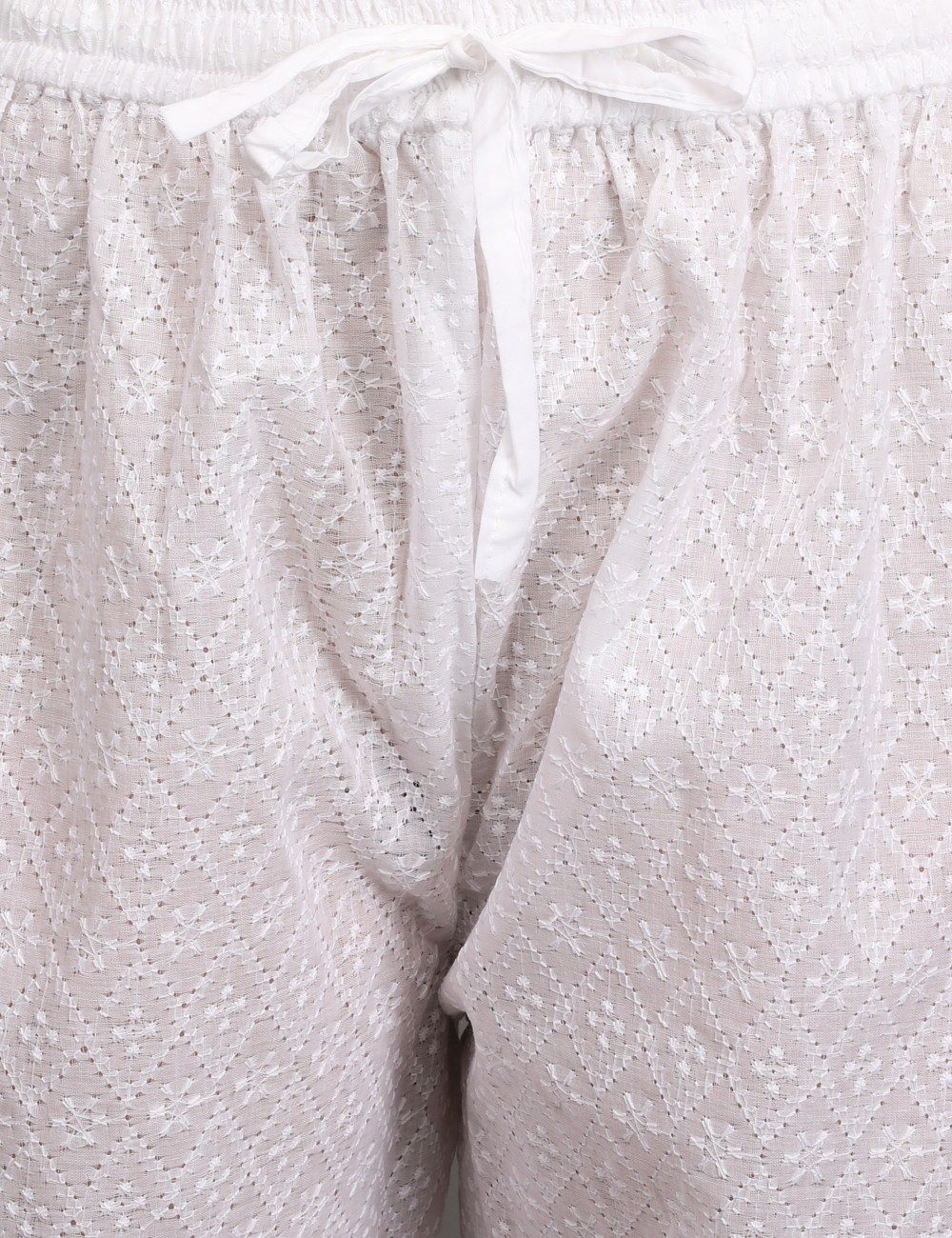 M-08 : White Chikankari Pants