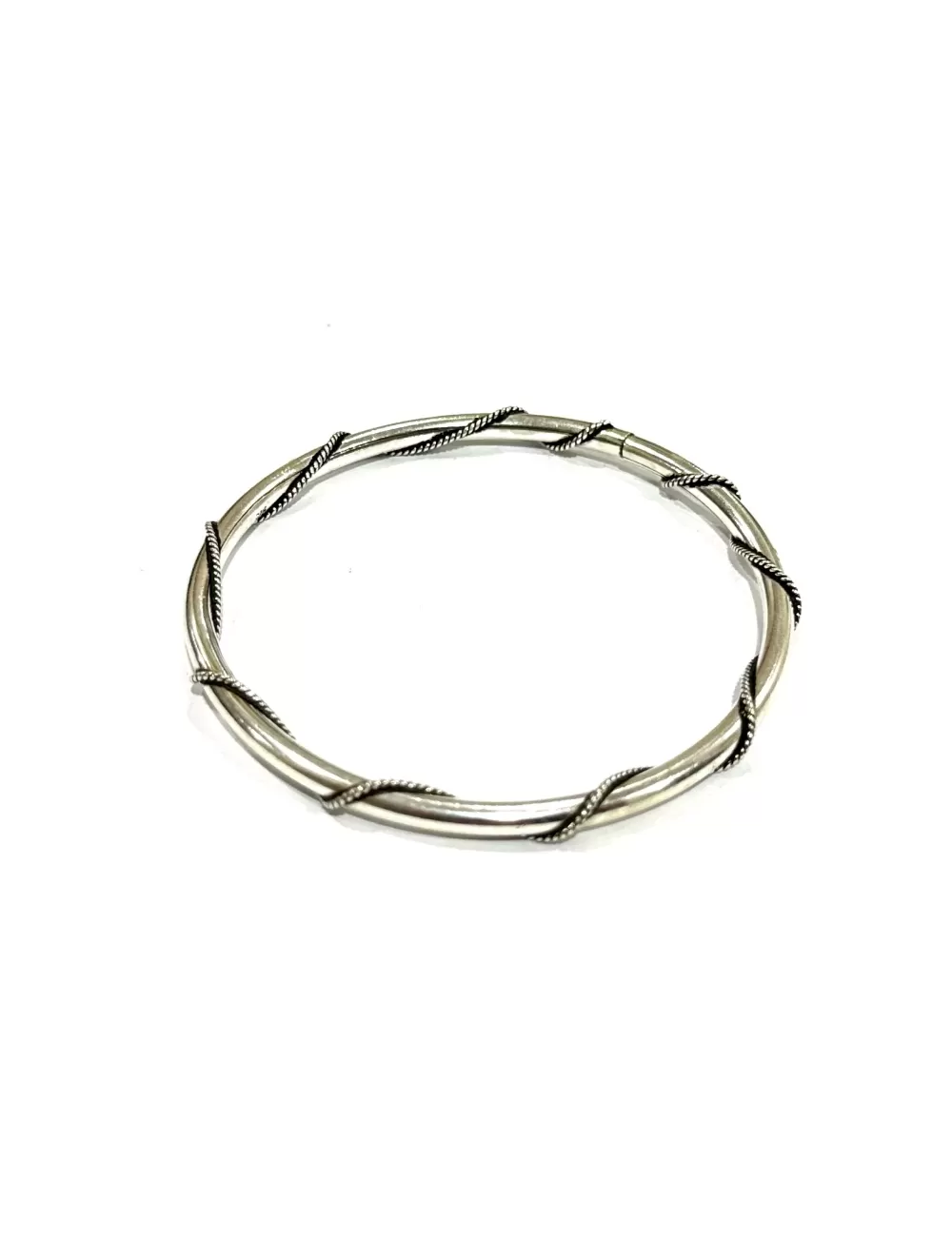 Sterling Silver Wrapped Strand Kada