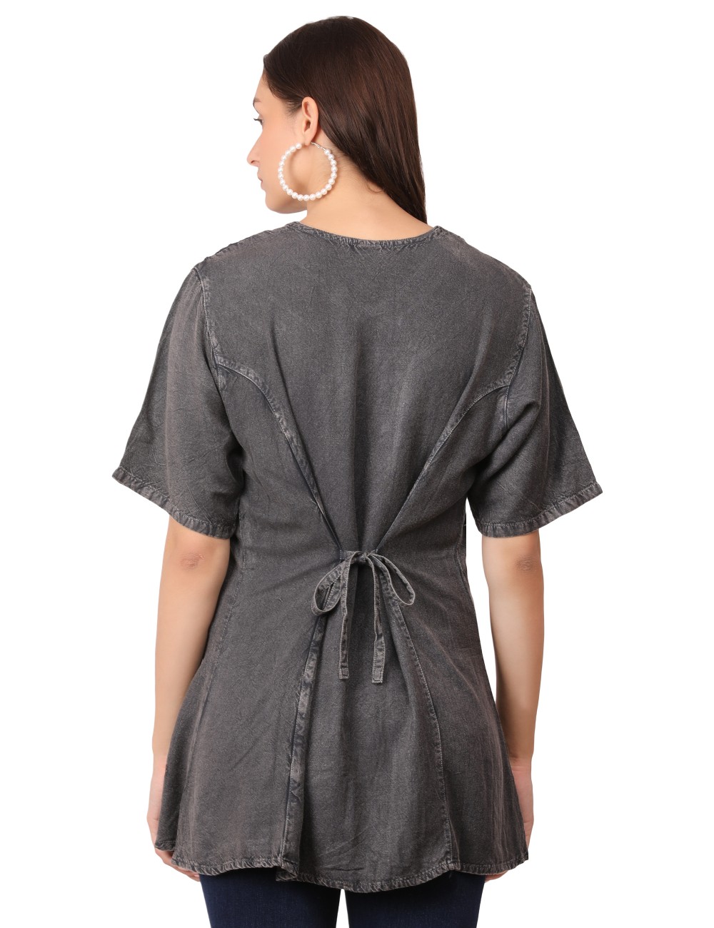 D-02 : Embroidered Button Up Top