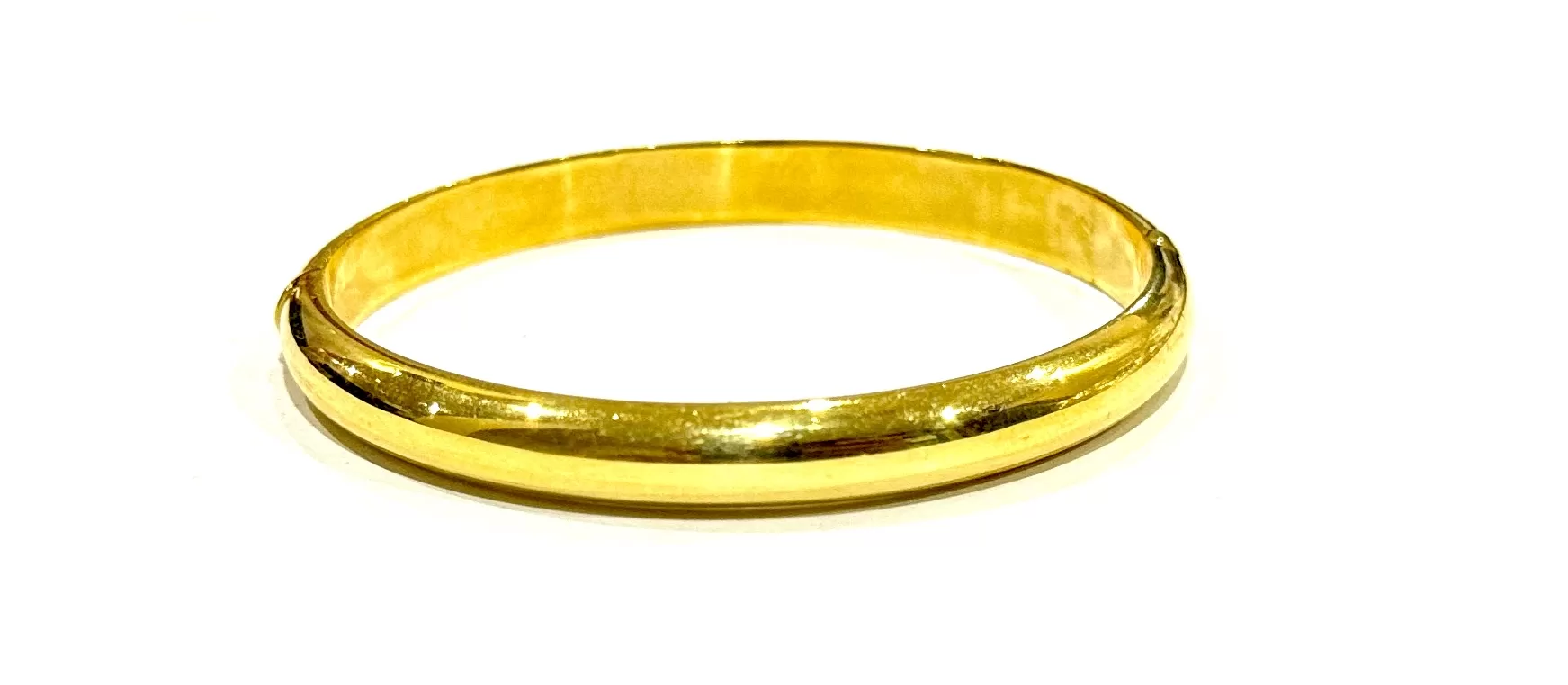 Gold Plated Sterling Silver Kada : With Lock
