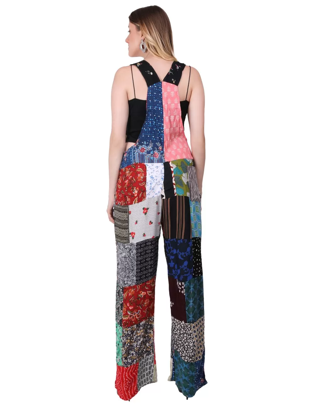 SG-120 : Rayon Patchwork Dungaree