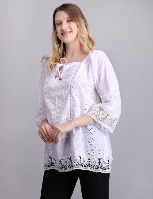 M-15 : Cotton Lace Top