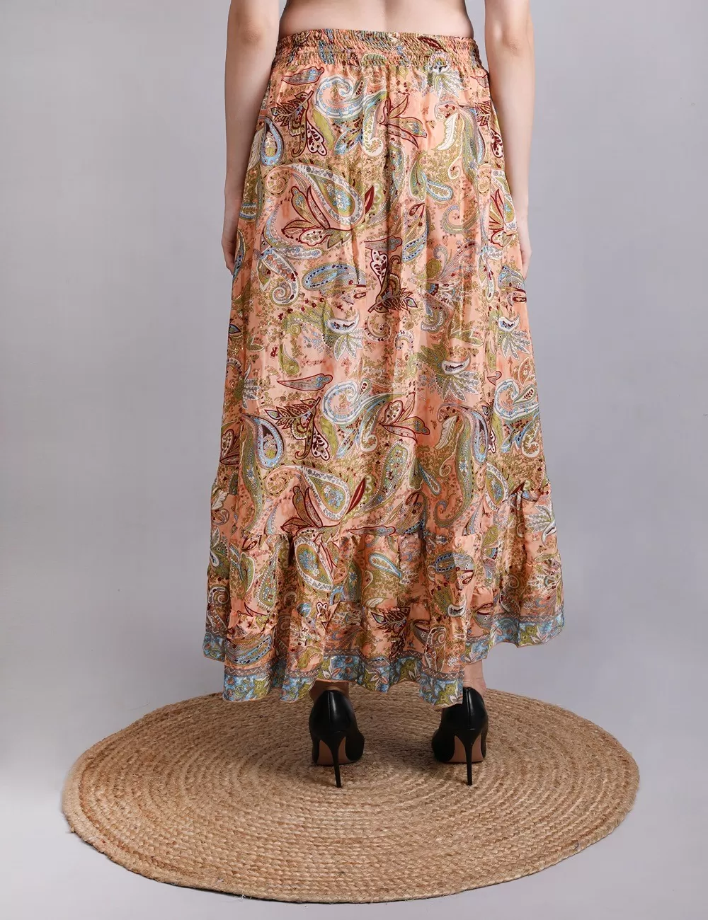 DB-53: Asymmetrical Silk Skirt