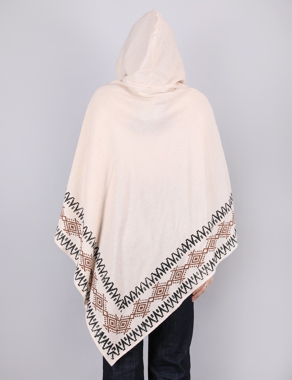 ME-02 : Hand Block Print Hooded Poncho