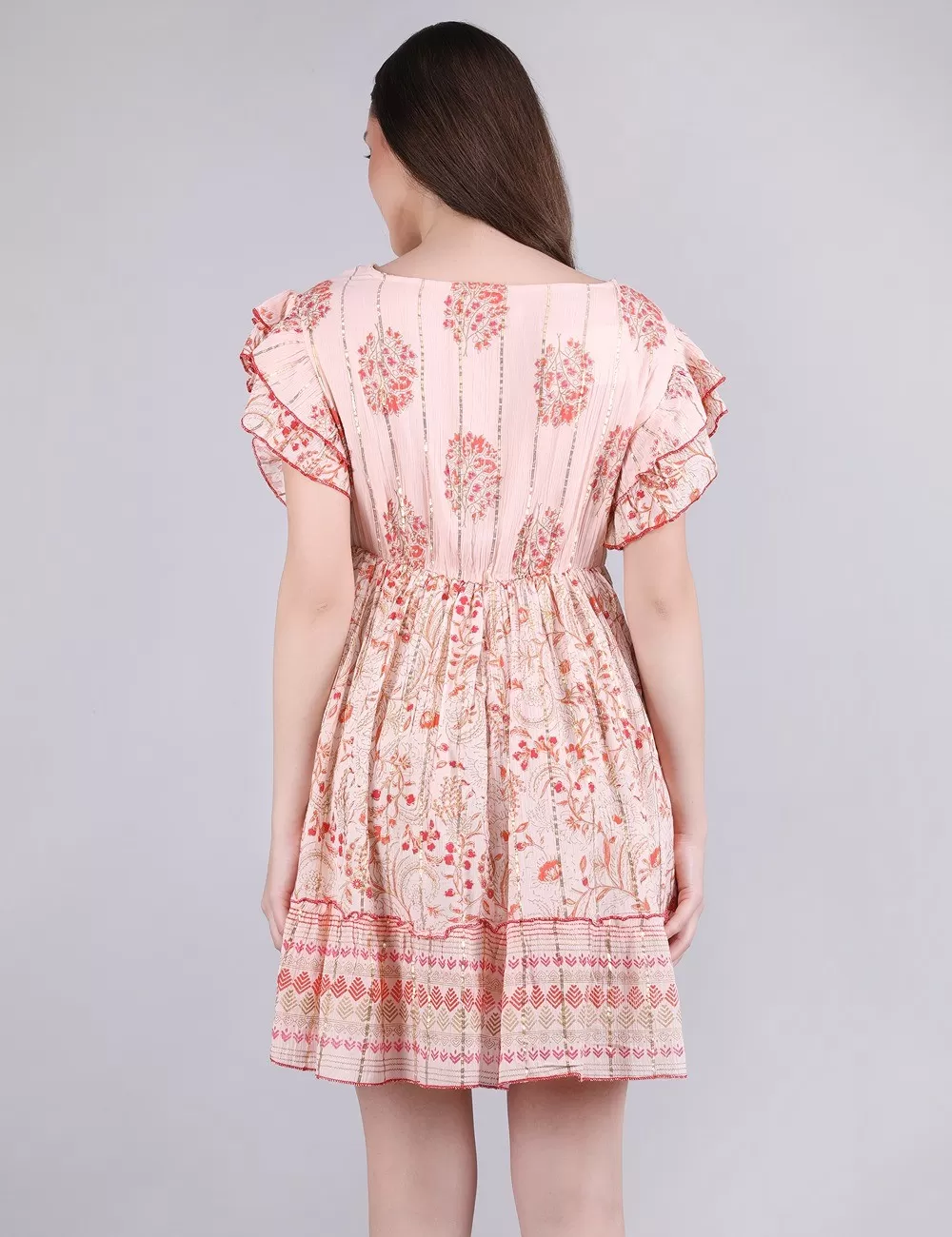 GE-05 : Frill Sleeve Boho Dress