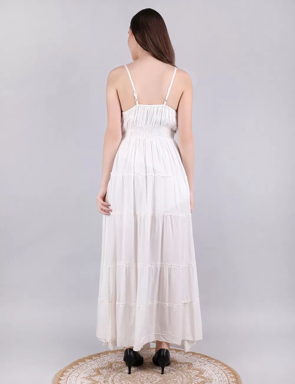 GE-08 : V-Neck Boho Maxi Dress