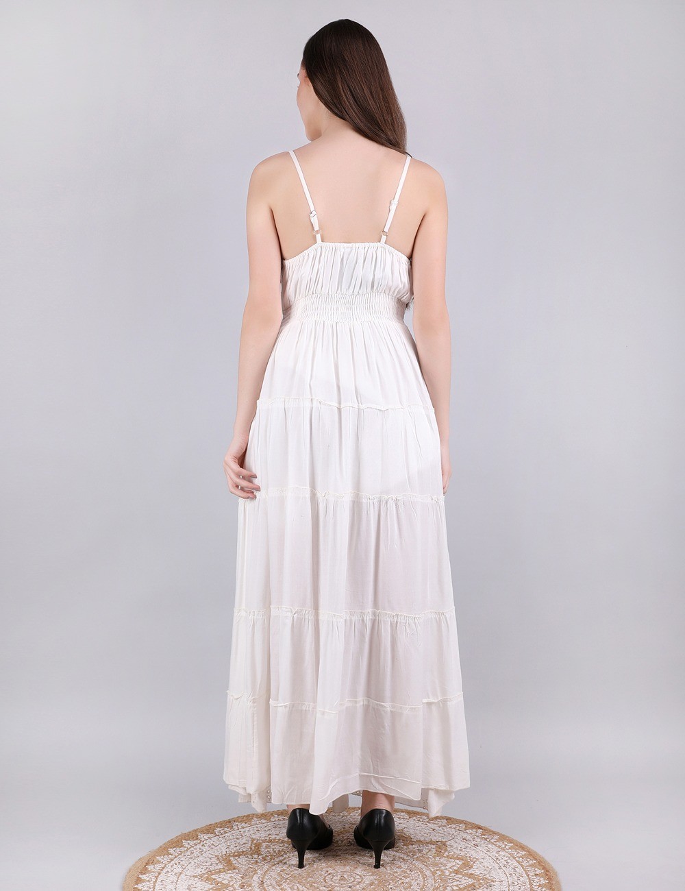 GE-08 : V-Neck Boho Maxi Dress
