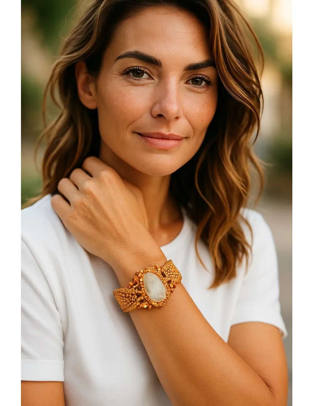 Stone Macrame Bracelet