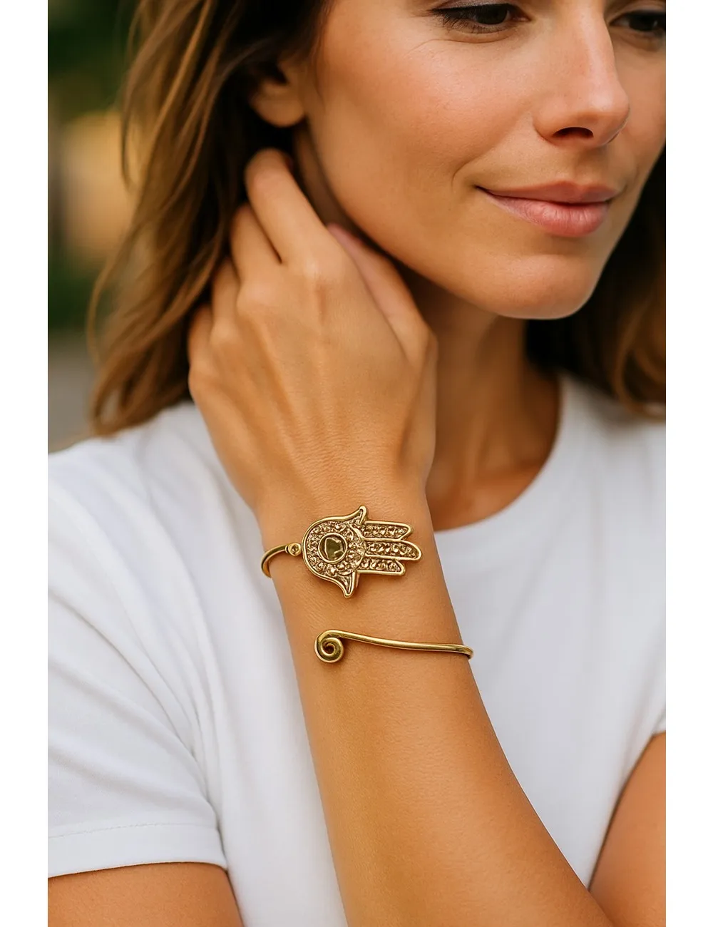 KBA-32 : Hamsa Hand Bracelet