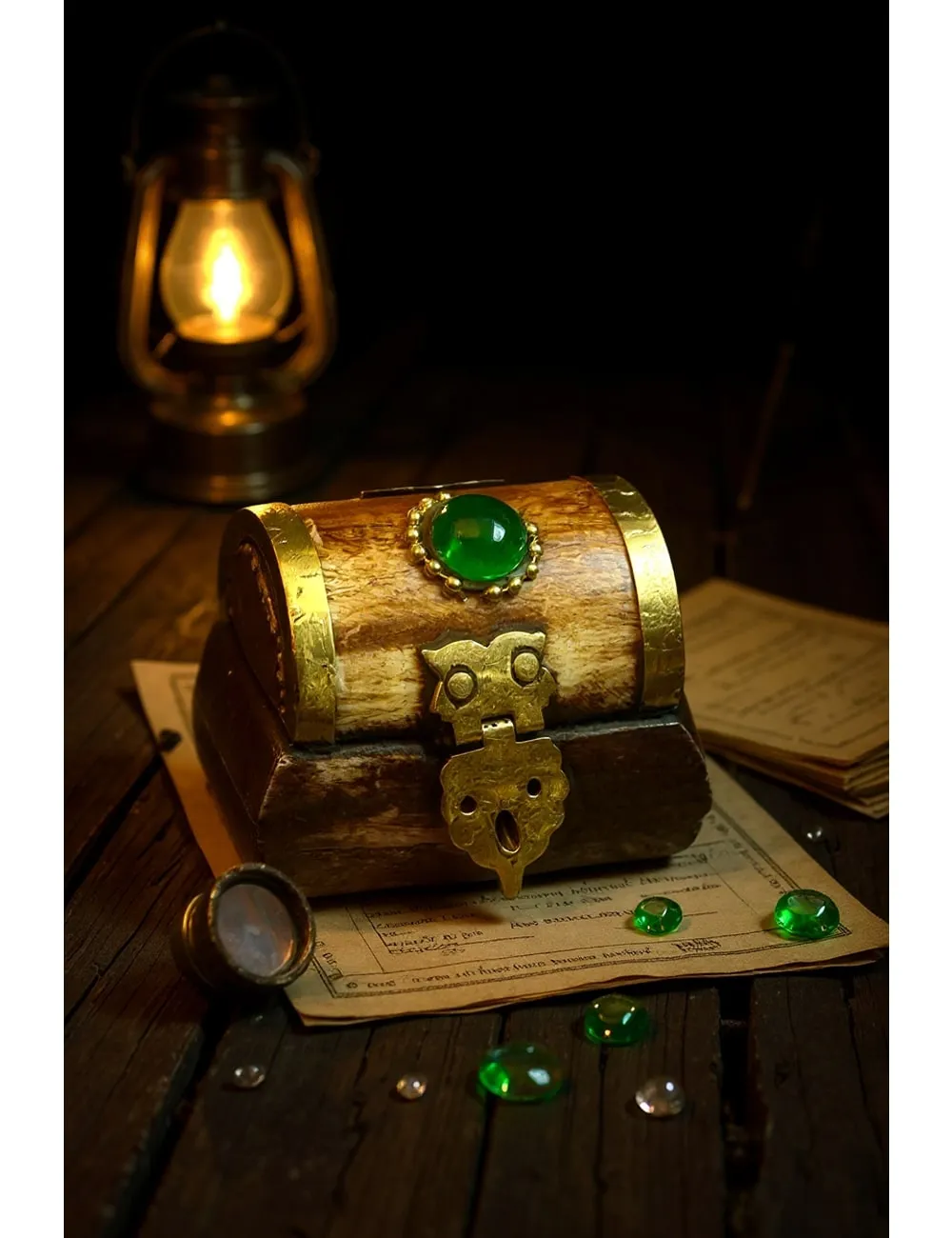 SBOX-1 : Jewellery/Decoration box with Stone (Assorted Stones)