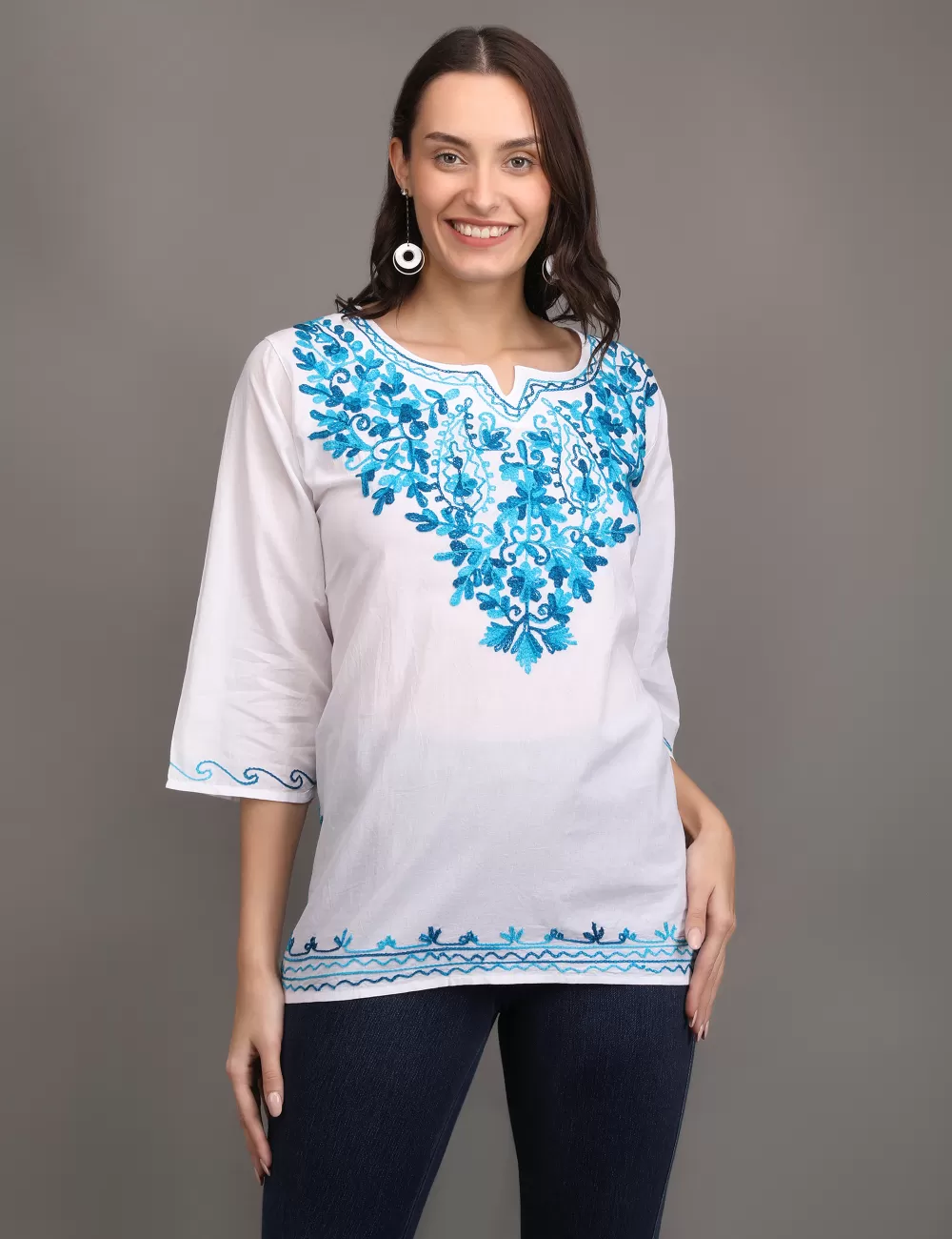 M-07 : Embroidered Top