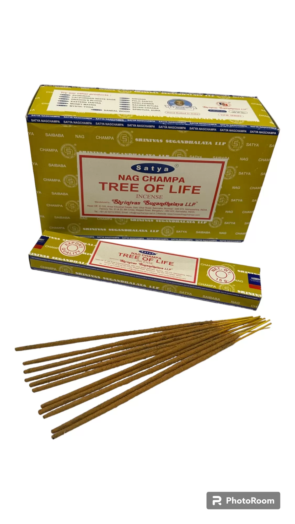 Satya - Nag Champa Tree of Life Incense - 12 Packets Of 15 gms Each Satya - Nag Champa Tree of Life Incense - 12 Packets Of 15 gms Each