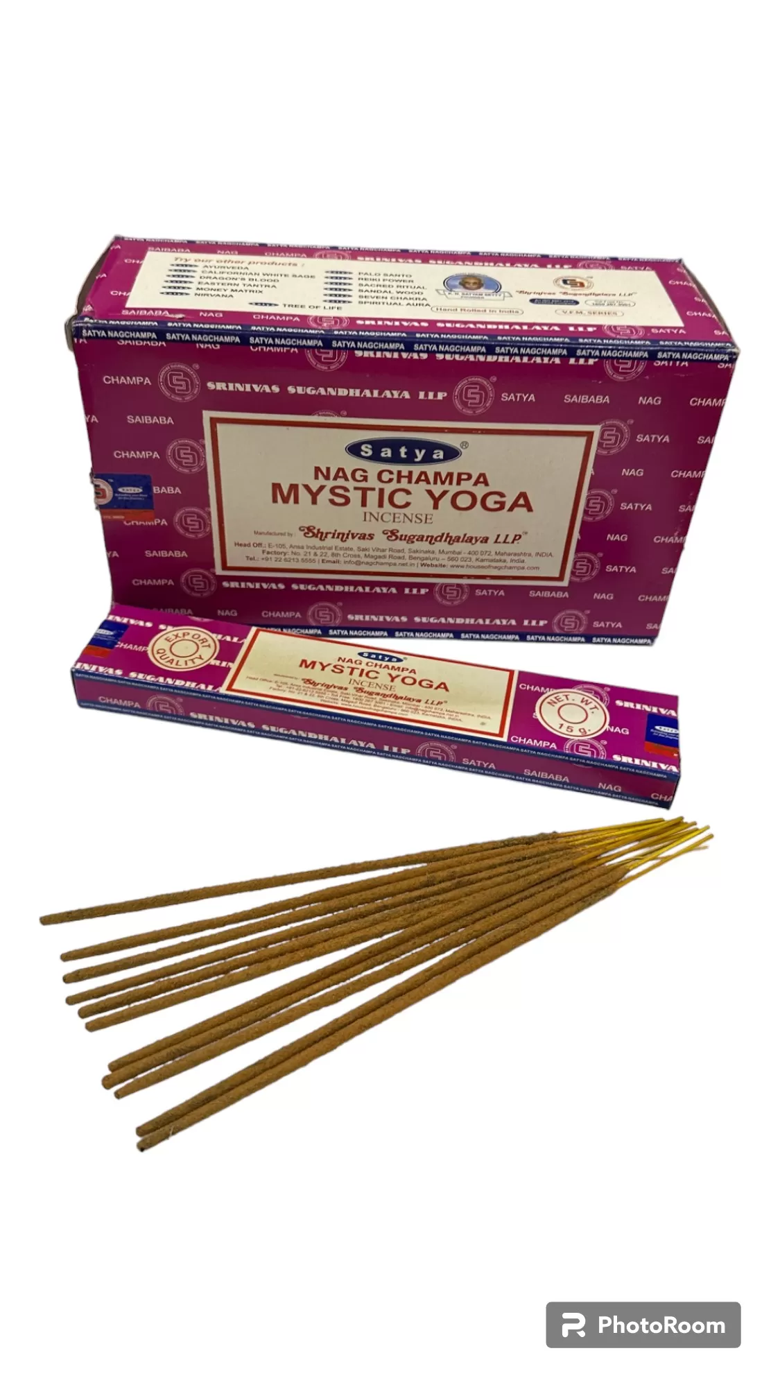 Satya - Nag Champa Mystic Yoga Incense - 12 Packets Of 15 gms Each