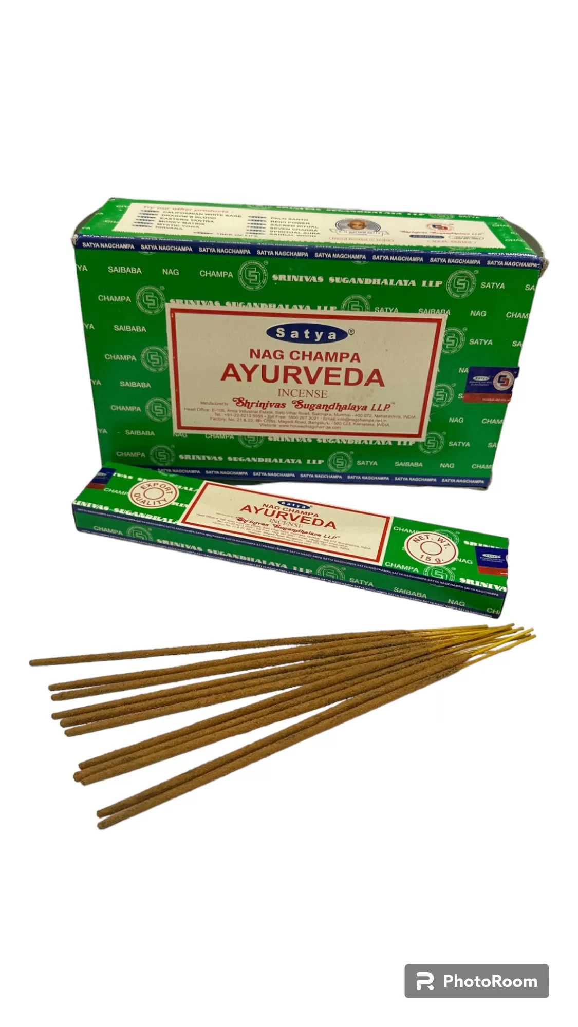 Satya - Nag Champa Ayurveda Incense - 12 Packets Of 15 gms Each Satya - Nag Champa Ayurveda Incense - 12 Packets Of 15 gms Each