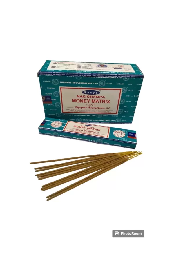 Satya - Nag Champa Money Matrix Incense - 12 Packets Of 15 gms Each