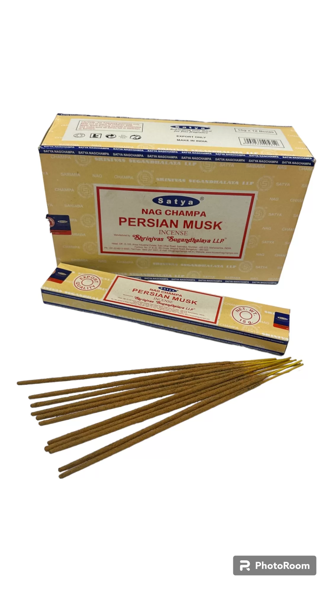 Satya - Nag Champa Persian Musk Incense - 12 Packets Of 15 gms Each Satya - Nag Champa Persian Musk Incense - 12 Packets Of 15 gms Each