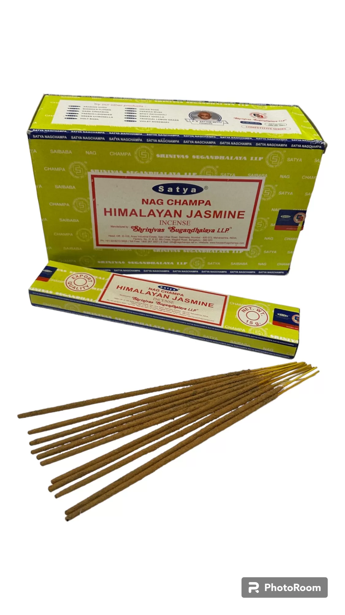 Satya - Nag Champa Himalayan Jasmine Incense - 12 Packets Of 15 gms Each