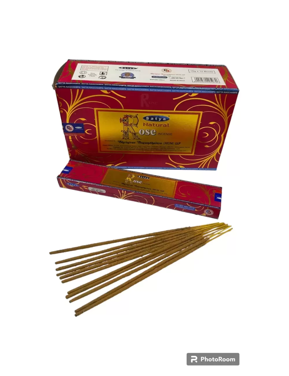 Satya - Rose Incense - 12 Packets Of 15 gms Each