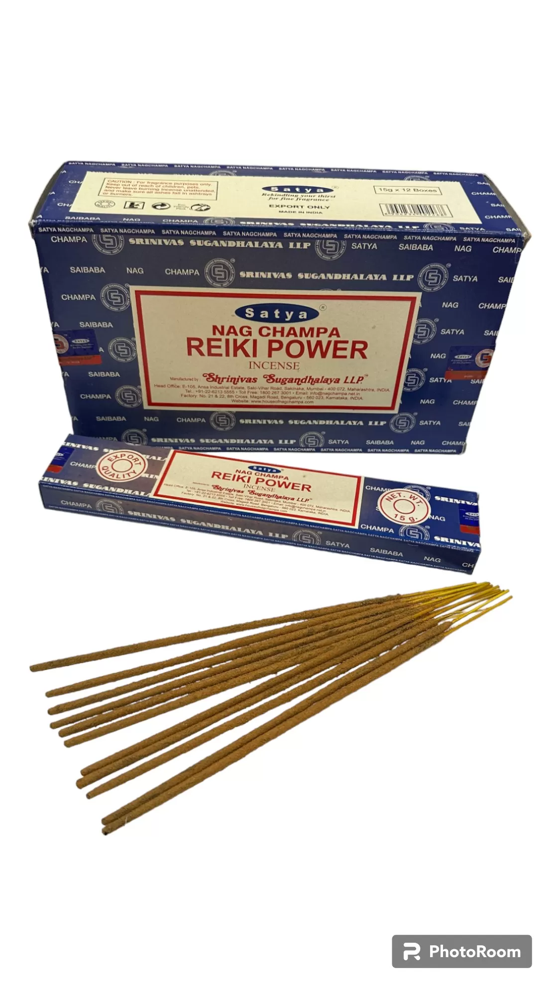 Satya - Nag Champa Reiki Power Incense - 12 Packets Of 15 gms Each