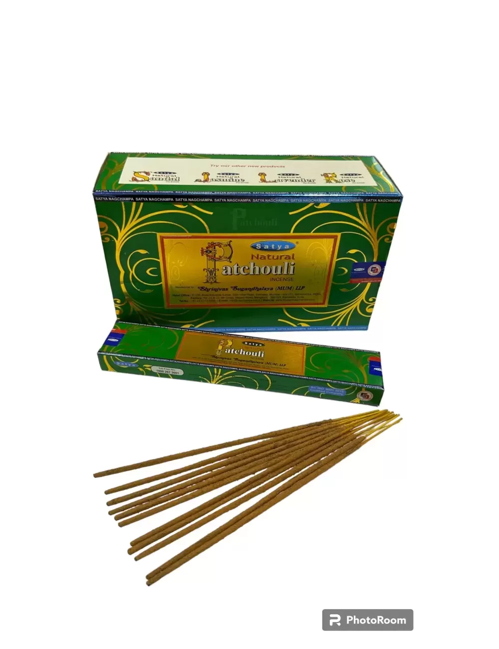 Satya - Natural Patchouli Incense - 12 Packets Of 15 gms Each
