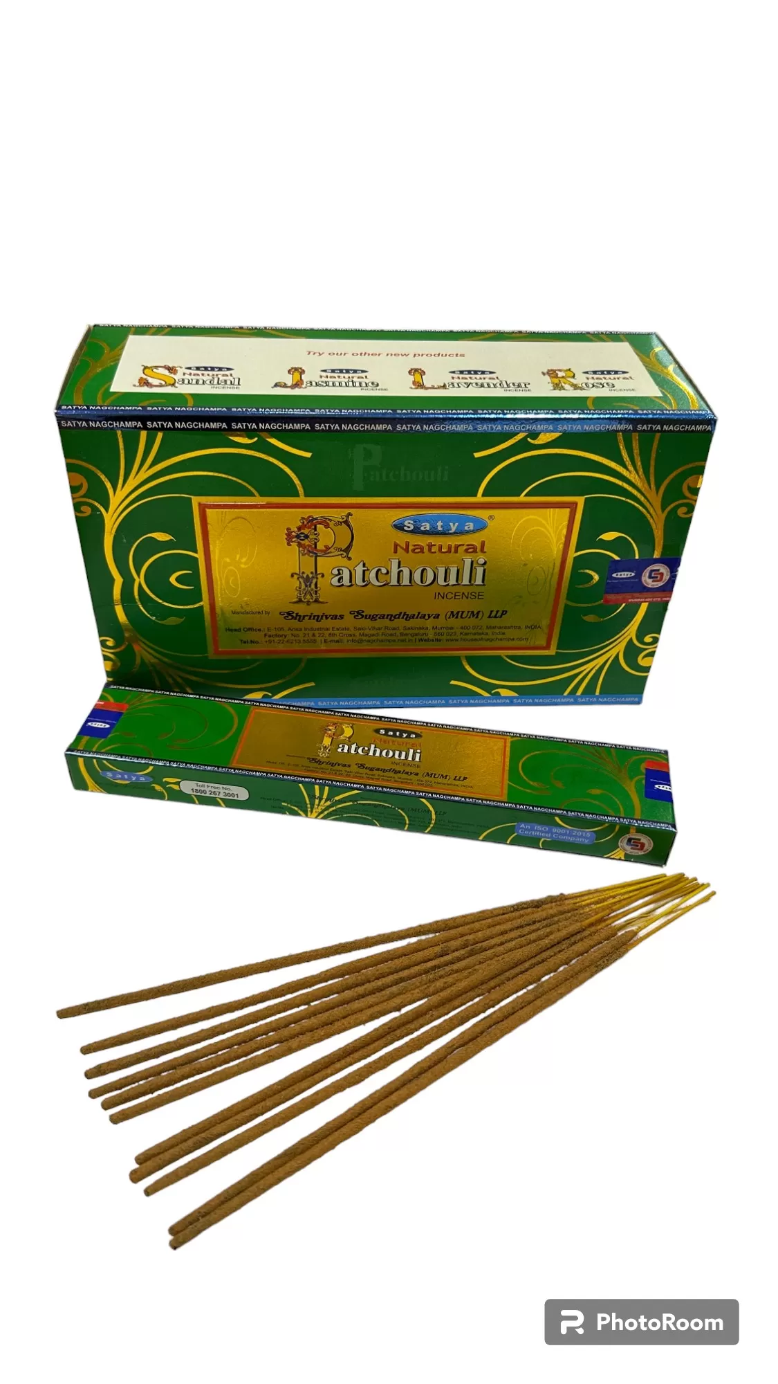 Satya - Natural Patchouli Incense - 12 Packets Of 15 gms Each