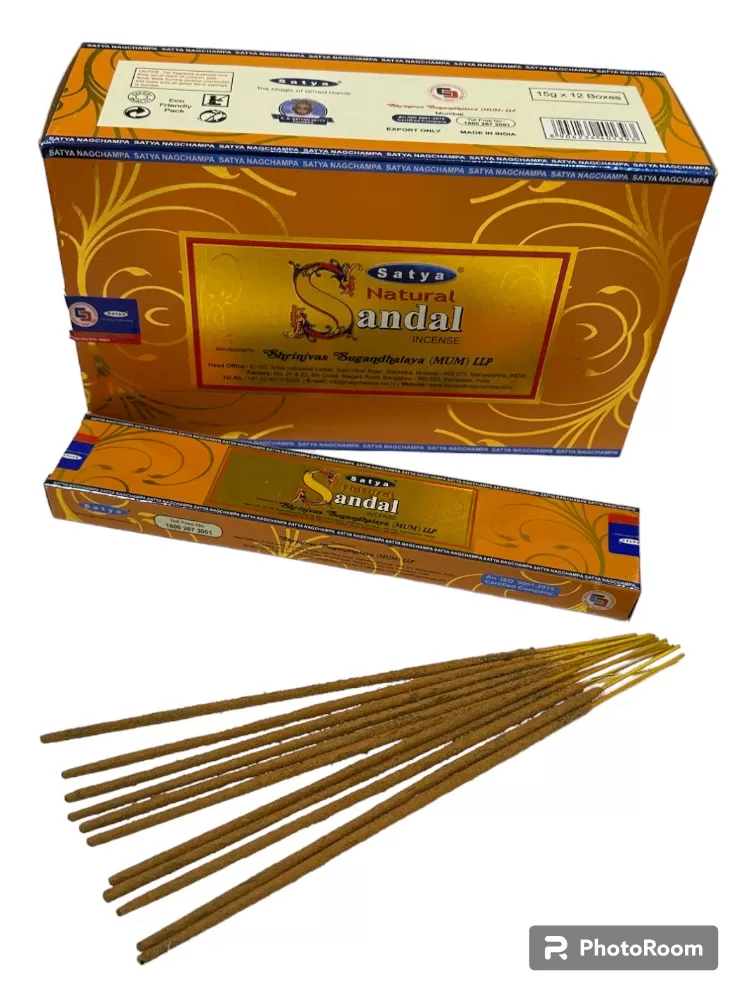 Satya - Natural Sandal Incense - 12 Packets Of 15 gms Each