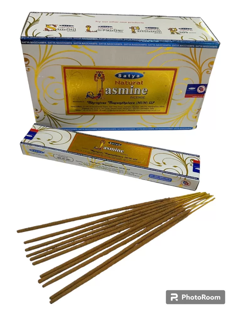 Satya - Natural Jasmine Incense - 12 Packets Of 15 gms Each