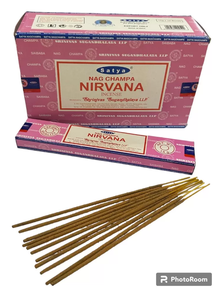 Satya - Nag Champa Nirvana Incense - 12 Packets Of 15 gms Each