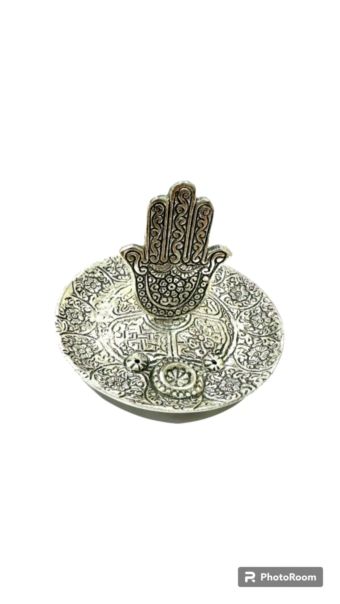 Aluminum Incense Burner - Hamsa Hand