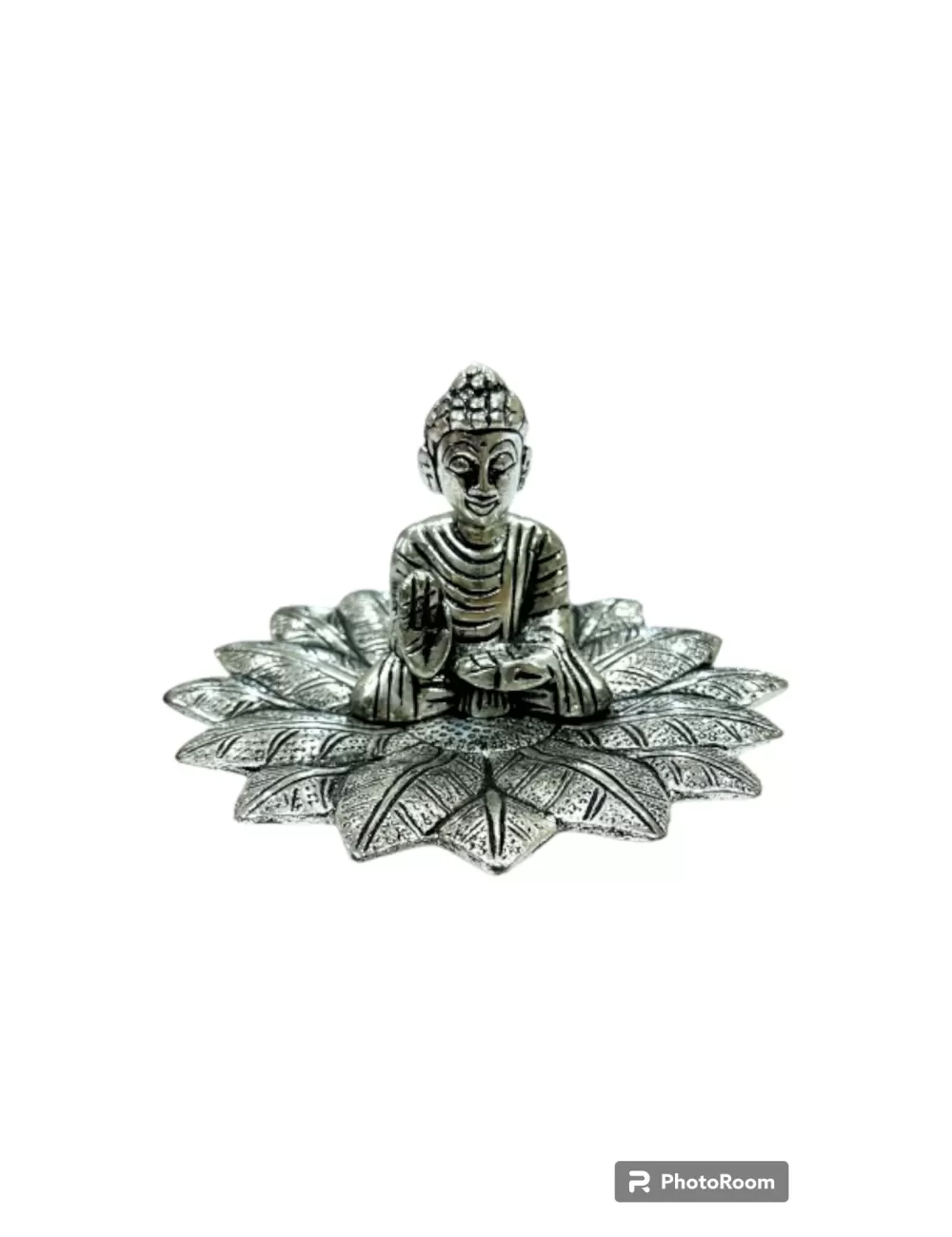 Aluminum Incense Burner - Buddha on Flower