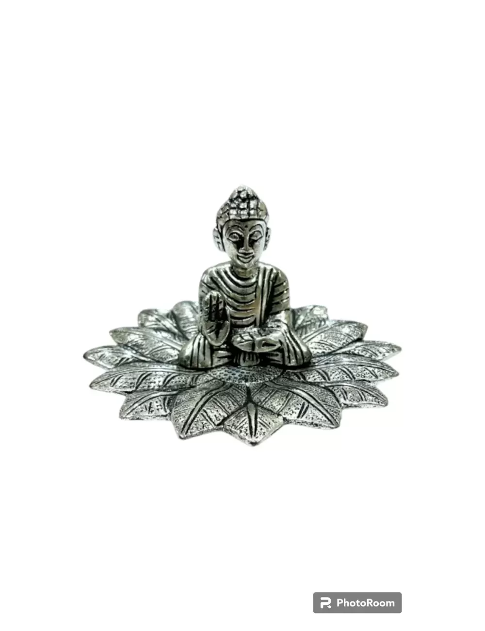 Aluminum Incense Burner - Buddha on Flower